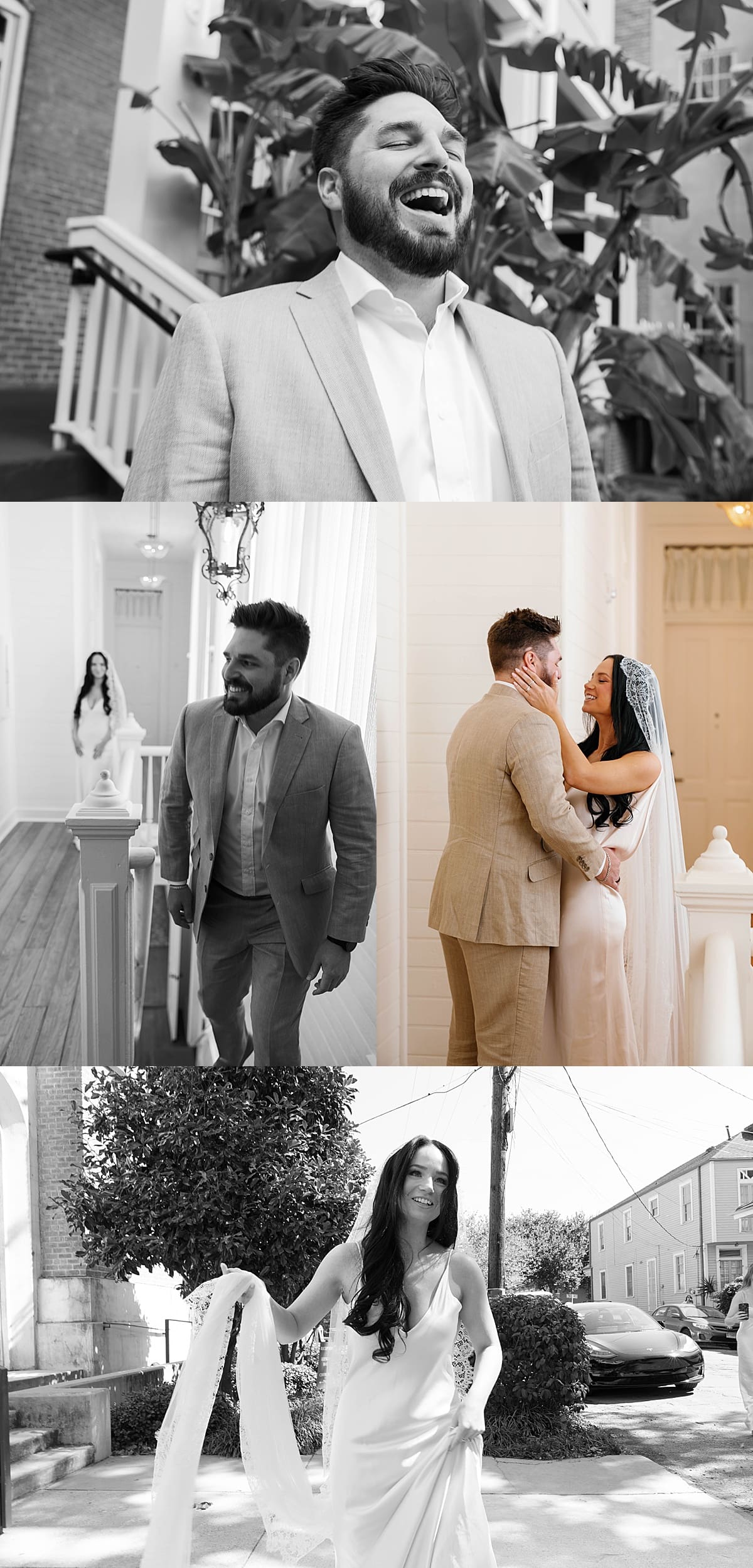 Groom sees bride for the first time before their ceremony by Shannon McLaughlin Photography
