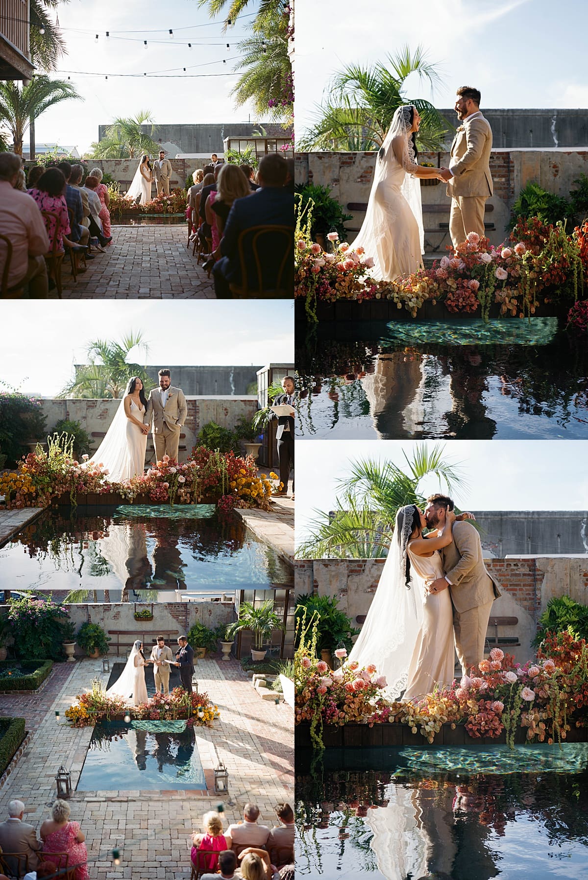 Husband and wife share their first kiss at Race + Religious